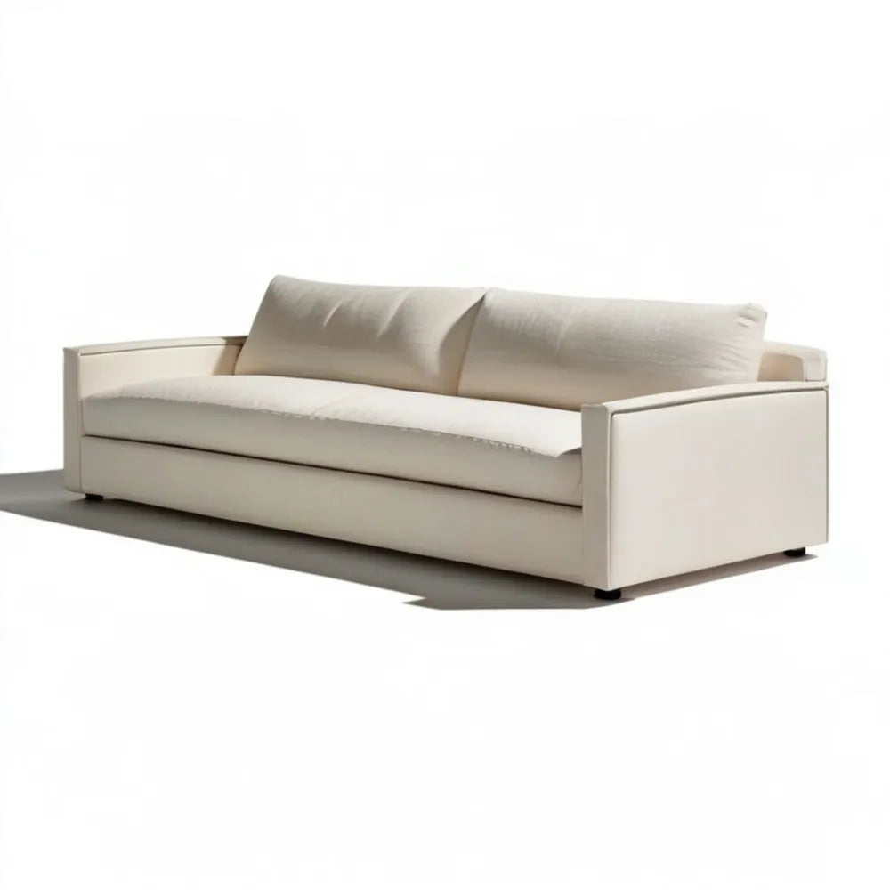 Sofa trzyosobowa kremowa 220 x 95 x 78 cm