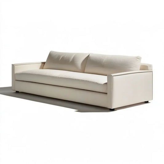 Sofa trzyosobowa kremowa 220 x 95 x 78 cm